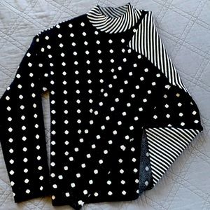 Anthropologie Polka dot striped sweater
